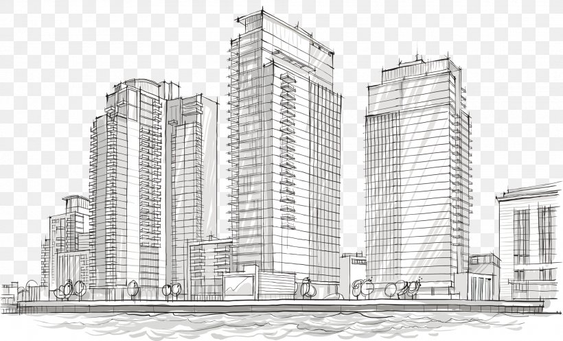 Building Drawing Paper Architecture Sketch, PNG, 1920x1164px, Building, Architecture, Black And White, City, Cityscape Download Free
