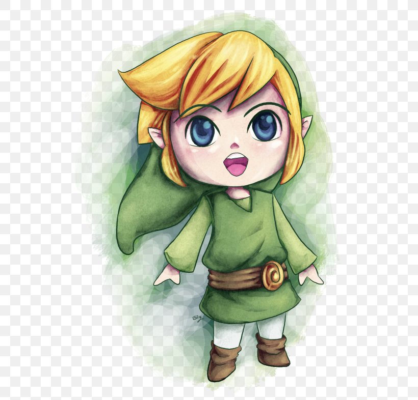 The Legend Of Zelda: The Wind Waker The Legend Of Zelda: Twilight Princess The Legend Of Zelda: The Minish Cap Link Drawing, PNG, 562x786px, Watercolor, Cartoon, Flower, Frame, Heart Download Free