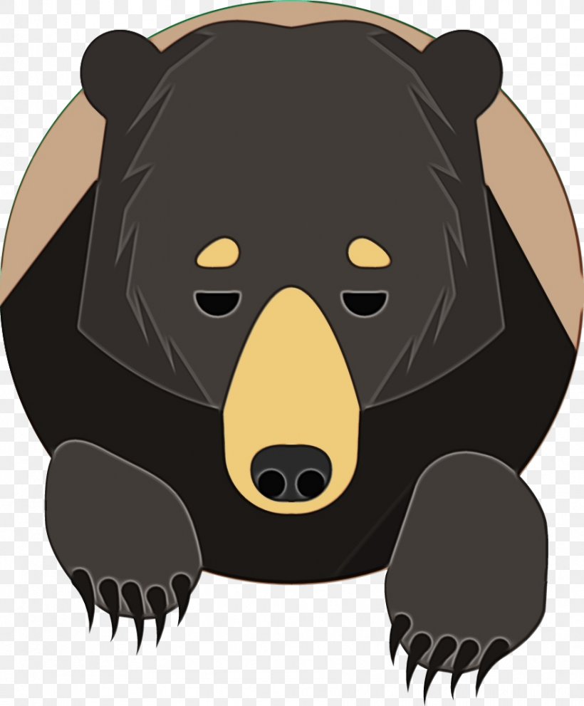 Bear Brown Bear Cartoon American Black Bear Sun Bear, PNG, 882x1067px, Watercolor, American Black Bear, Bear, Brown Bear, Cartoon Download Free