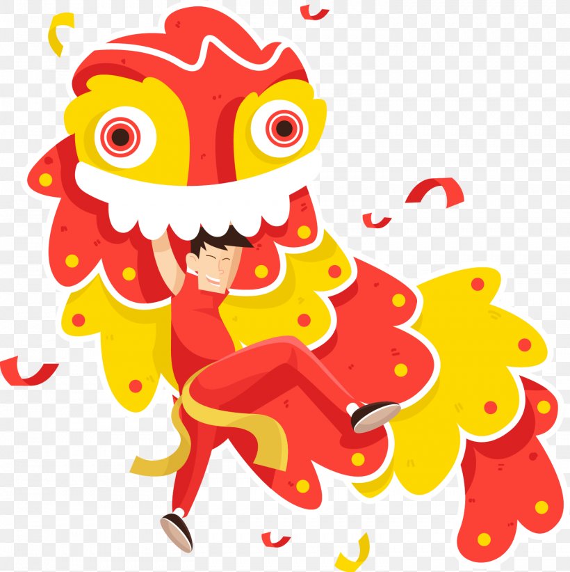 Lion Dance Budaya Tionghoa Chinese New Year, PNG, 1517x1521px, Lion, Art, Budaya Tionghoa, Cartoon, Chinese New Year Download Free