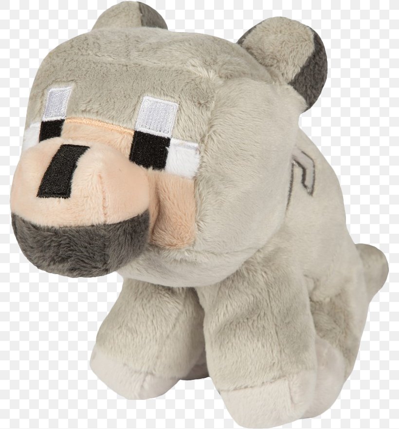 Minecraft Gray Wolf Stuffed Animals & Cuddly Toys Plush Jinx, PNG, 781x881px, Minecraft, Elephants And Mammoths, Enderman, Gray Wolf, Infant Download Free