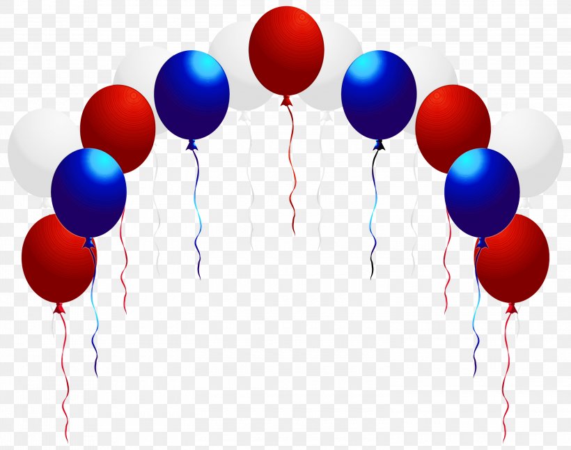 Red White & Blue Balloons Clip Art Image, PNG, 3000x2365px, Balloon, Balloon Arch, Blue, Blue Balloons, Flag Of The United States Download Free