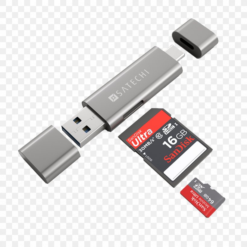 MacBook Pro Memory Card Readers USB MicroSD, PNG, 1000x1000px, Macbook Pro, Adapter, Card Reader, Computer Component, Data Storage Device Download Free