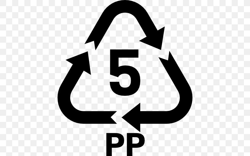 Polypropylene Recycling Symbol Plastic Recycling Recycling Codes, PNG, 512x512px, Polypropylene, Area, Artwork, Black And White, Bottle Download Free