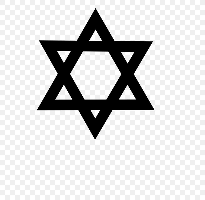 Star Of David Judaism Jewish Symbolism, PNG, 800x800px, Star Of David, Area, Black, Black And White, Brand Download Free