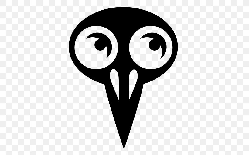 Bird Mask Symbol Clip Art, PNG, 512x512px, Bird, Beak, Black And White, Bone, Fictional Character Download Free
