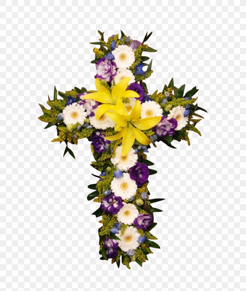 Floral Design Cut Flowers Flower Bouquet Artificial Flower, PNG, 846x1000px, Floral Design, Artificial Flower, Cross, Cut Flowers, Floristry Download Free