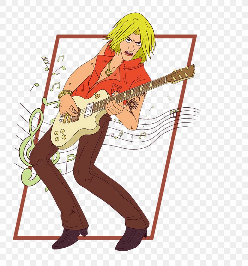 Guitar Download Illustration, PNG, 898x963px, Watercolor, Cartoon, Flower, Frame, Heart Download Free