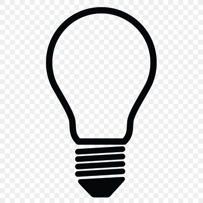 Lighting LED Lamp Incandescent Light Bulb Clip Art, PNG, 1200x1200px, Light, Black, Black And White, Body Jewelry, Edison Screw Download Free