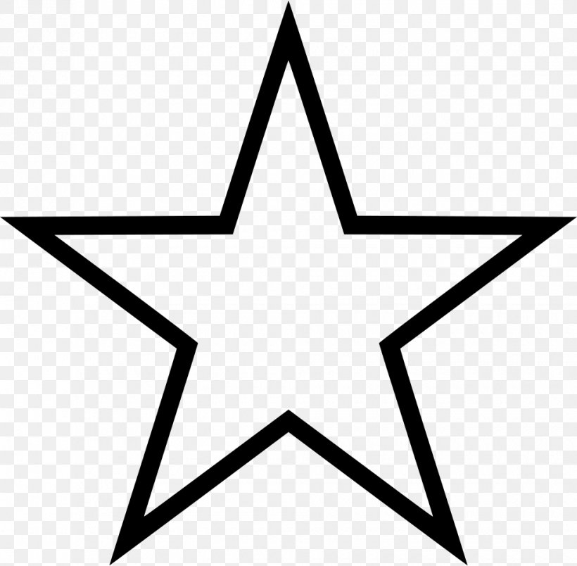 Five-pointed Star Clip Art, PNG, 980x962px, Fivepointed Star, Area, Black, Black And White, Monochrome Photography Download Free