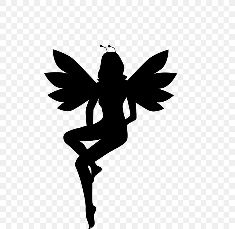 Peeter Paan Silhouette Fairy, PNG, 800x800px, Peeter Paan, Black And White, Butterfly, Fairy, Fictional Character Download Free