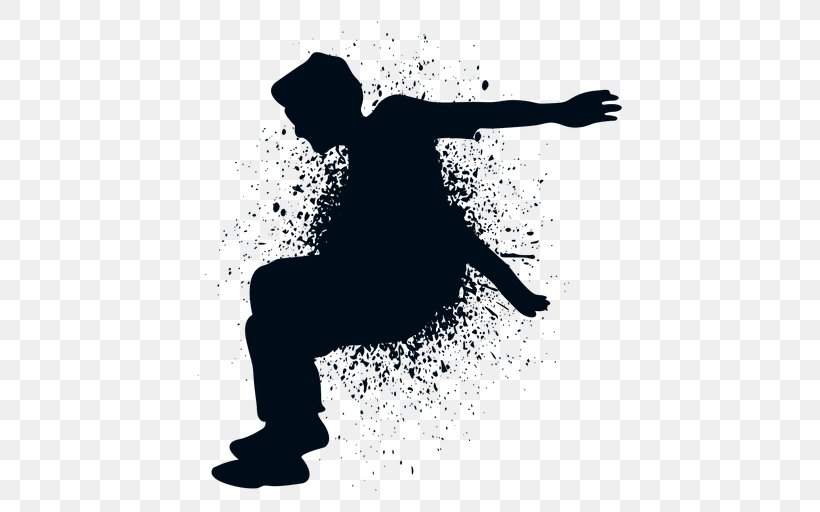 Silhouette Desktop Wallpaper Jumping, PNG, 512x512px, Silhouette, Black And White, Dance, Female, Human Behavior Download Free