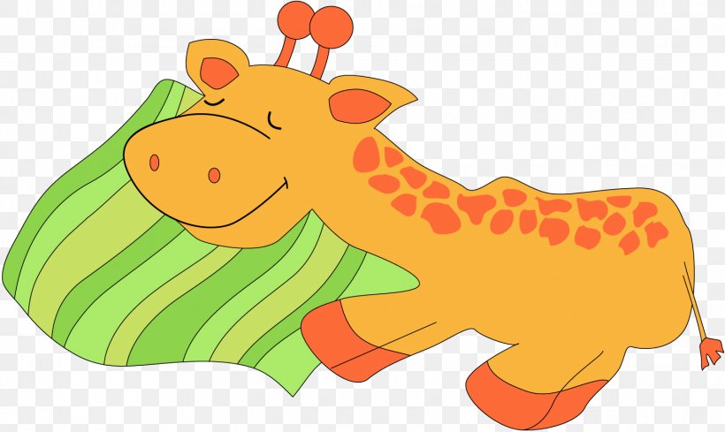 Giraffe Orange Animals Sleep Cat Clip Art, PNG, 1507x900px, Giraffe, Animal, Carnivoran, Cartoon, Cat Download Free