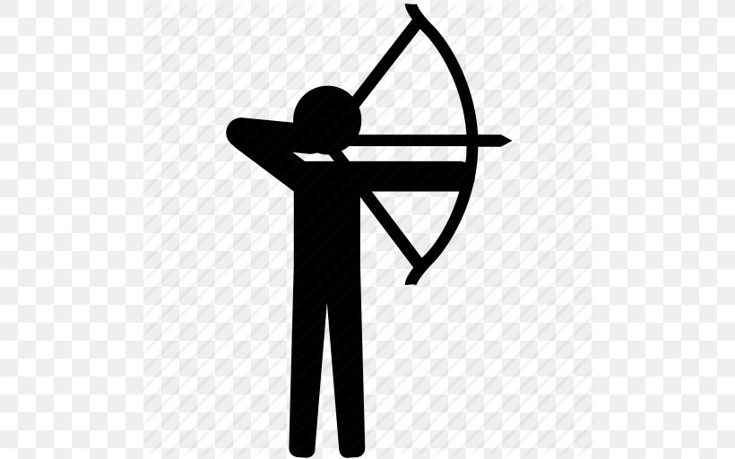 Olympic Games Target Archery Shooting Sport, PNG, 512x512px, Olympic Games, Archery, Black And White, Bow And Arrow, Hand Download Free