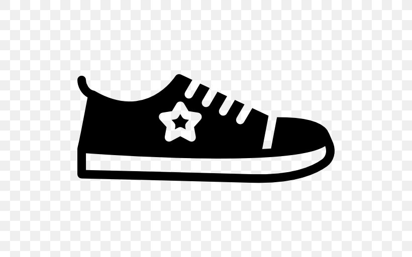 Sneakers Shoe Footwear Clip Art, PNG, 512x512px, Sneakers, Black, Black And White, Boot, Brand Download Free