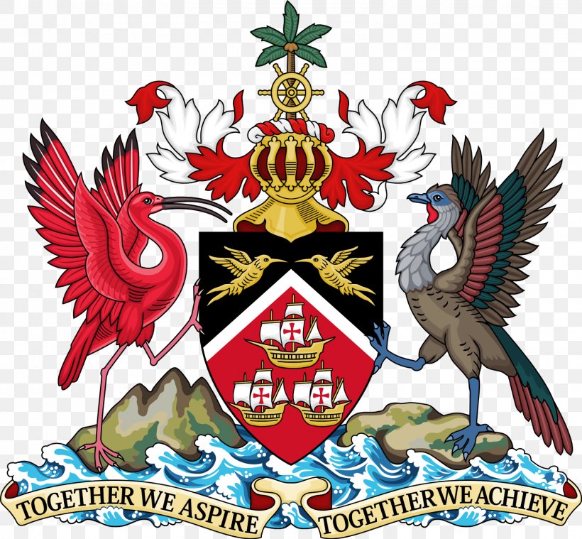 Coat Of Arms Of Trinidad And Tobago Coat Of Arms Of Trinidad And Tobago Scarlet Ibis, PNG, 1600x1482px, Trinidad, Coat Of Arms, Coat Of Arms Of Trinidad And Tobago, Compartment, Crest Download Free