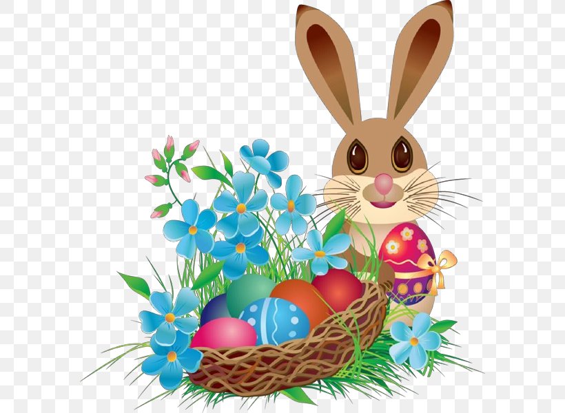 Easter Bunny Clip Art Image, PNG, 588x600px, Easter Bunny, Domestic Rabbit, Easter, Easter Basket, Easter Egg Download Free