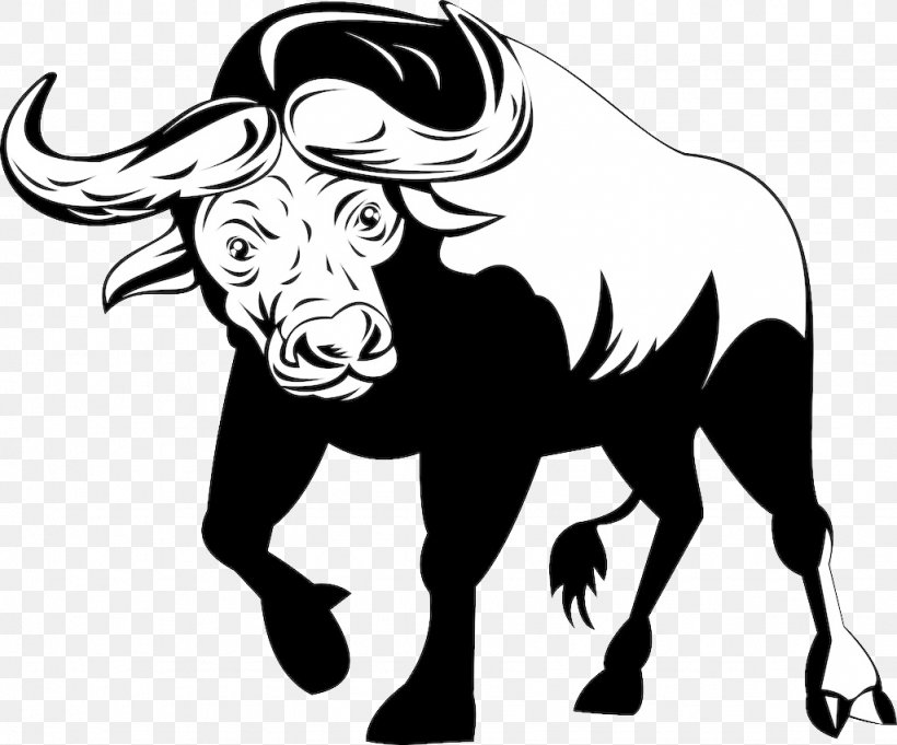 African Buffalo Stock Illustration Royalty-free Clip Art, PNG, 1024x851px, African Buffalo, Art, Black And White, Bull, Can Stock Photo Download Free