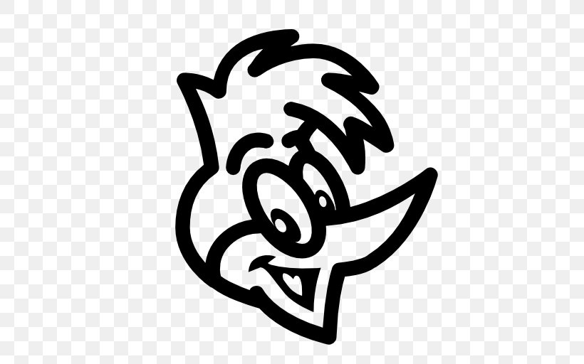 Woody Woodpecker Animation, PNG, 512x512px, Woody Woodpecker, Animation, Artwork, Black And White, Drawing Download Free