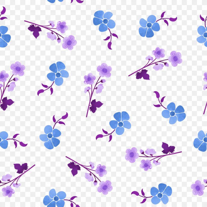 Flower, PNG, 1000x1000px, Flower, Area, Blue, Cartoon, Designer Download Free