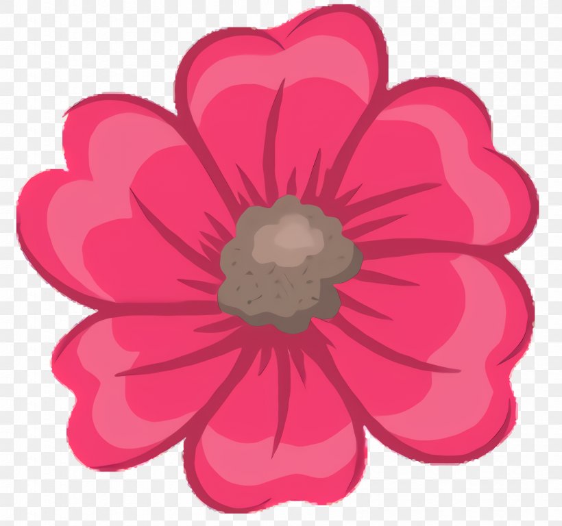 Pink Flower Cartoon, PNG, 1792x1680px, Rose Family, Anemone, Flower, Herbaceous Plant, Magenta Download Free