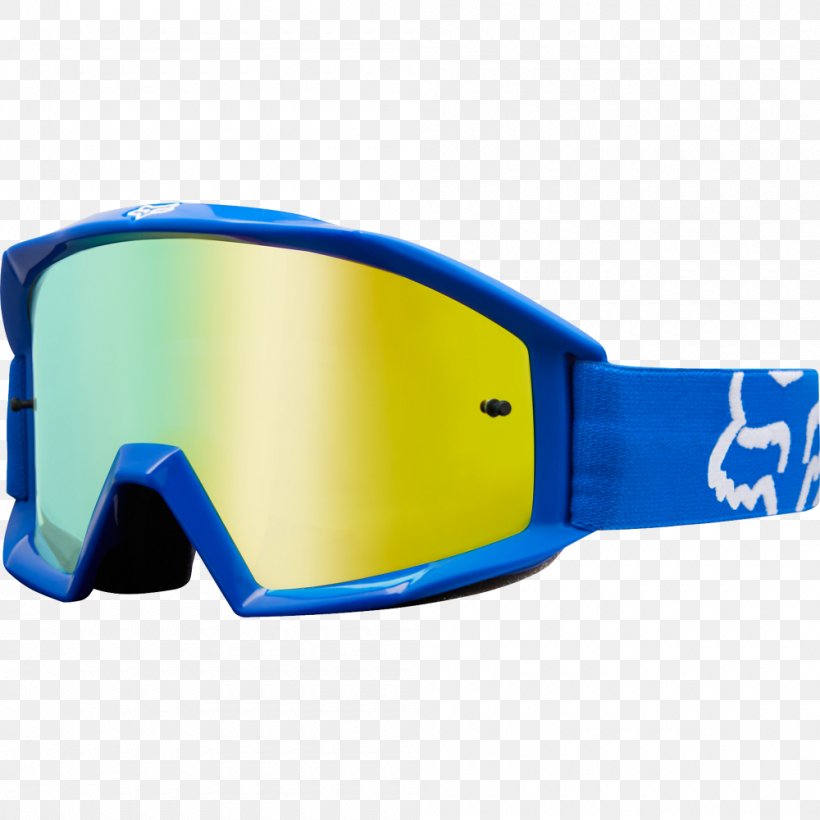 Fox Racing Goggles Motorcycle Enduro, PNG, 1000x1000px, Fox Racing, Aqua, Azure, Blue, Cobalt Blue Download Free