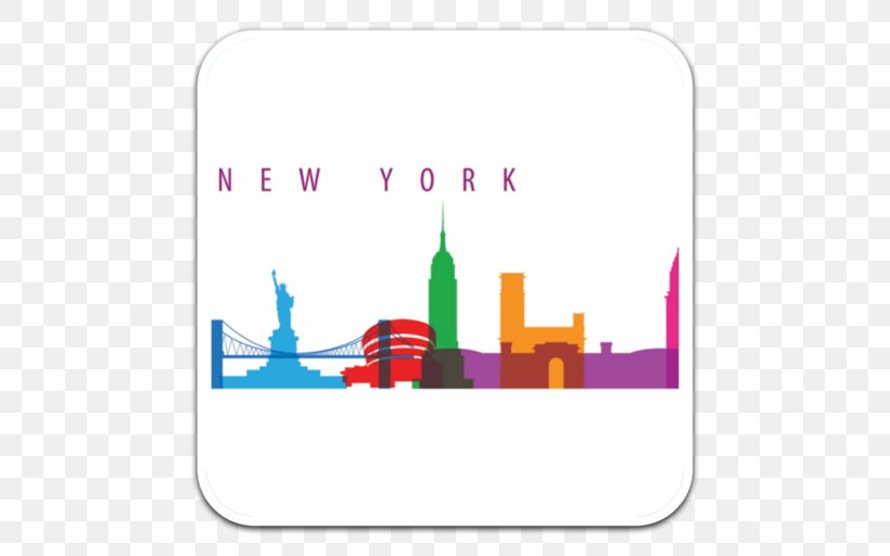 New York Skyline, PNG, 512x512px, Logo, Area, Brand, Diagram, Magenta Download Free
