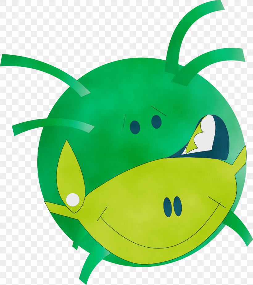 Amphibians Fish Green Smiley Plants, PNG, 2666x3000px, Cartoon Monster, Amphibians, Biology, Cute Monster, Fish Download Free