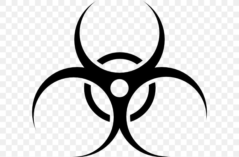 Biological Hazard Hazard Symbol Clip Art Sign, PNG, 601x541px, Biological Hazard, Blackandwhite, Cybergoth, Hazard, Hazard Symbol Download Free