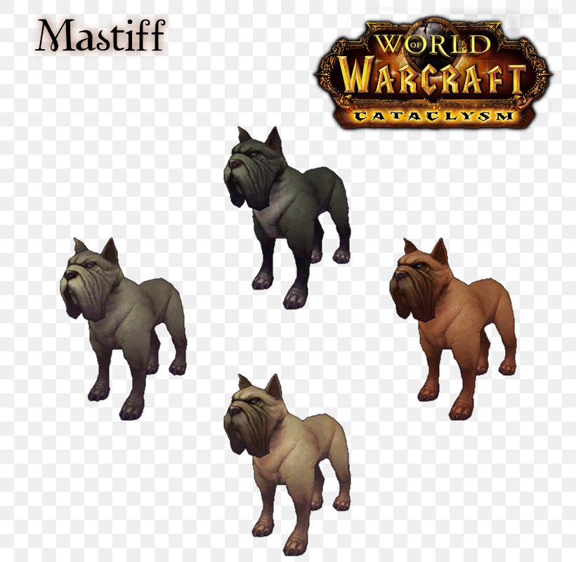 Dog Breed English Mastiff World Of Warcraft: Cataclysm Neapolitan Mastiff Irish Wolfhound, PNG, 800x800px, Dog Breed, Animal, Animal Figure, Breed, Carnivoran Download Free