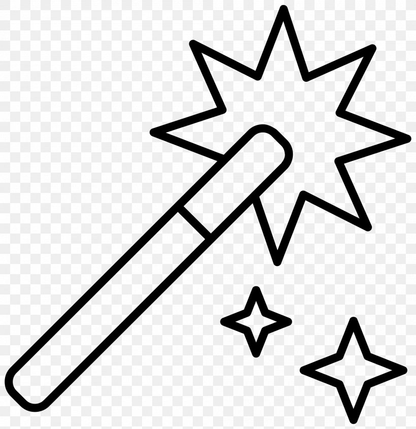 Wand Symbol, PNG, 2000x2063px, Wand, Black, Black And White, Icon Design, Line Art Download Free