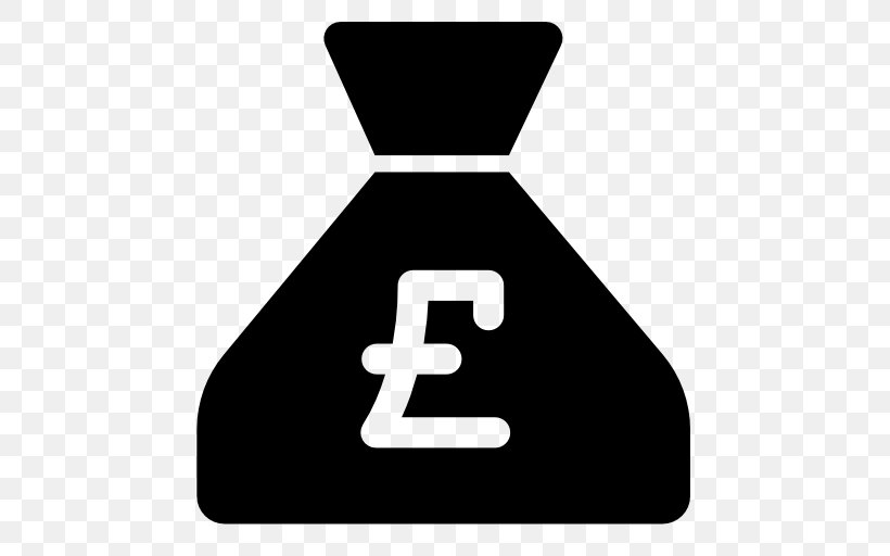 Money Bag Pound Sign Pound Sterling Euro, PNG, 512x512px, Money Bag, Area, Bag, Bank, Black Download Free