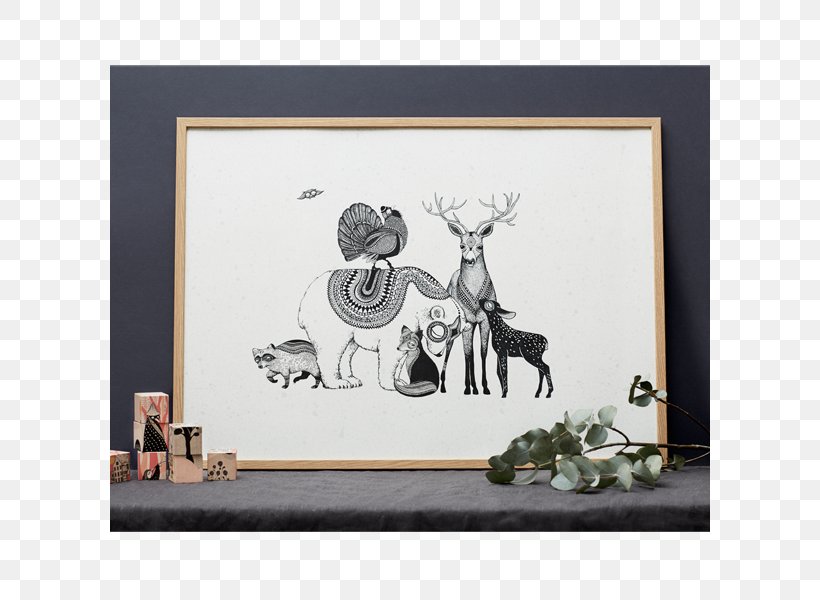 Domdom Poster Picture Frames Graphic Design, PNG, 600x600px, Poster, Art, Deer, Fauna, Finland Download Free