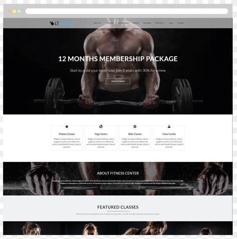 WordPress Theme Fitness Centre Responsive Web Design, PNG, 1911x1921px, Wordpress, Arm, Blog, Bodybuilding, Brand Download Free