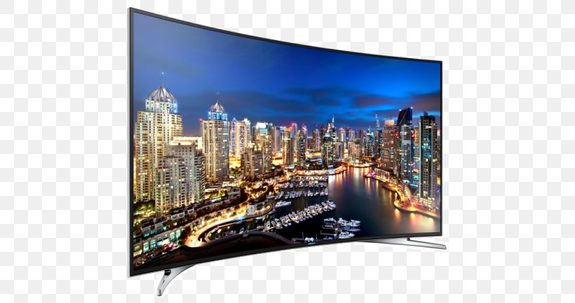 LED-backlit LCD Ultra-high-definition Television 4K Resolution Samsung, PNG, 650x433px, 4k Resolution, Ledbacklit Lcd, Advertising, City, Cityscape Download Free