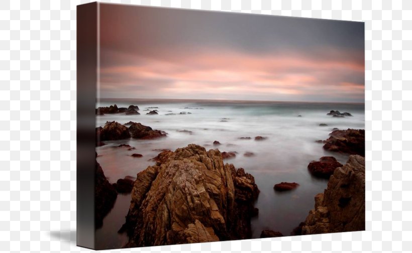 Shore Sea Gallery Wrap Sunrise Canvas, PNG, 650x504px, Shore, Art, Calm, Canvas, Coast Download Free