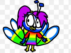 Blue Peacock - Cartoon Line Lady Bird Clip Art PNG
