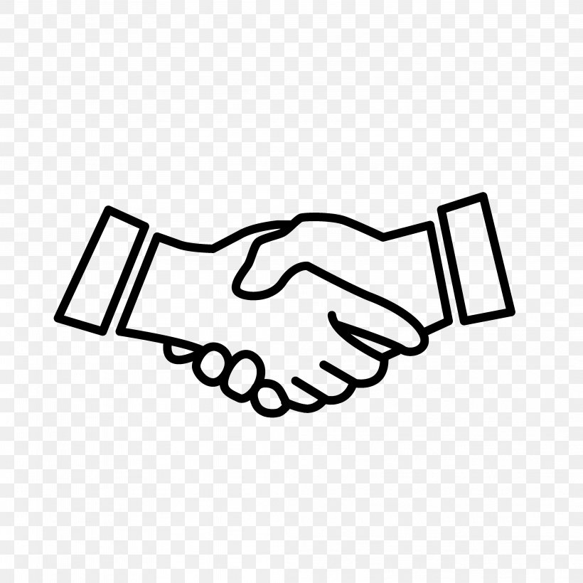 Handshake, PNG, 4167x4167px, Handshake, Area, Black, Black And White, Brand Download Free
