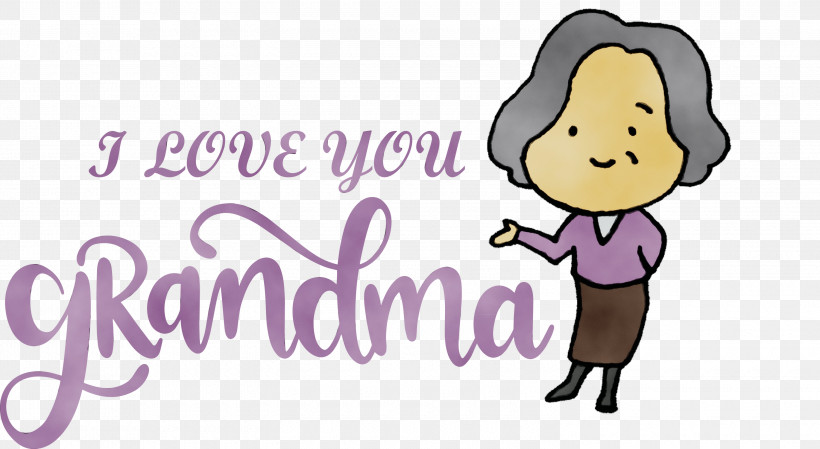 Logo Smile Cartoon Happiness Text, PNG, 3000x1643px, Grandma, Cartoon, Grandmothers Day, Happiness, Human Download Free