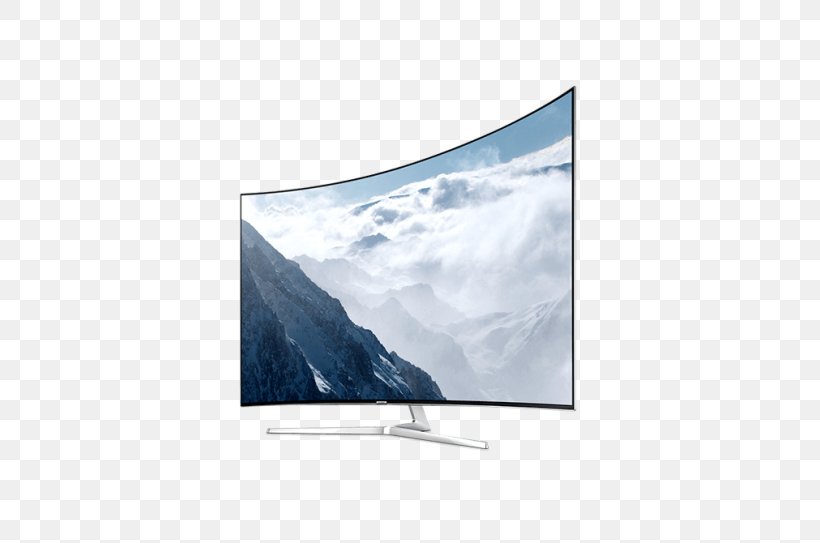 Smart TV 4K Resolution Ultra-high-definition Television Samsung Quantum Dot Display, PNG, 600x543px, 4k Resolution, Smart Tv, Advertising, Computer Monitor, Curved Screen Download Free
