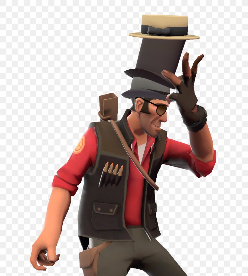 Team Fortress 2 Bowler Hat Boater Top Hat, PNG, 643x911px, Team Fortress 2, Action Figure, Action Toy Figures, Backpack, Black Ribbon Download Free