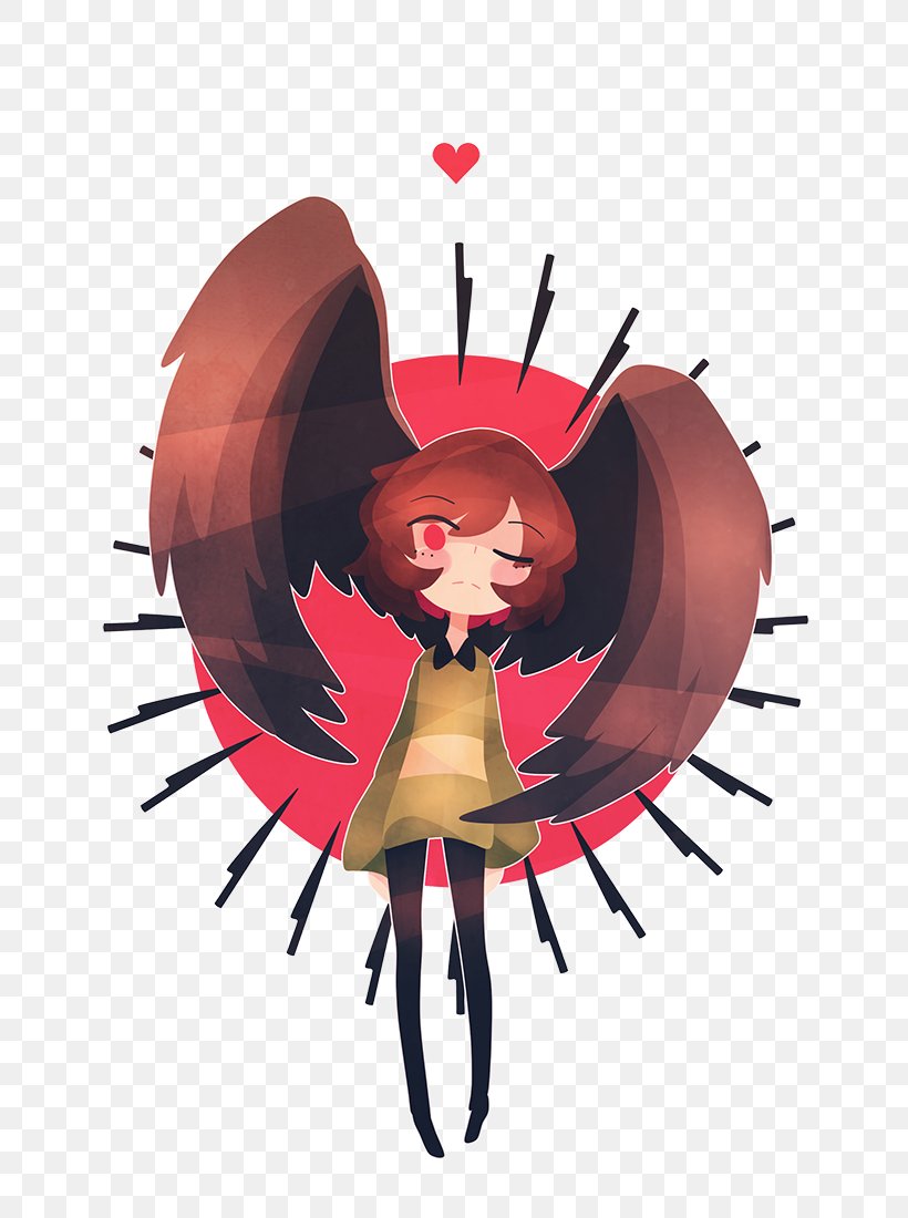 Undertale Demon Fan Art Devil, PNG, 700x1100px, Watercolor, Cartoon, Flower, Frame, Heart Download Free