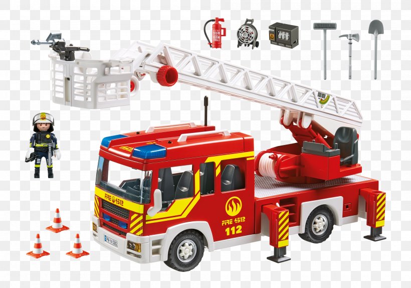Light Playmobil Toy Fire Department Fire Engine, PNG, 2000x1400px, Light, Action Toy Figures, Autoladder, Building, Emergency Download Free
