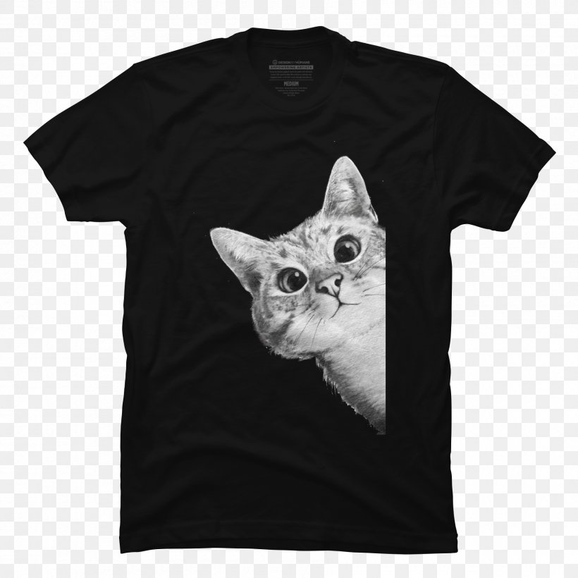 T-shirt Hoodie Clothing Sleeve Top, PNG, 1800x1800px, Tshirt, Black, Brand, Cat, Cat Like Mammal Download Free