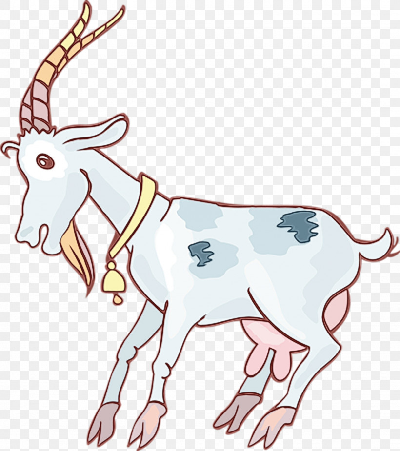 Horn Animal Figure Cow-goat Family Bovine Snout, PNG, 1846x2083px, Watercolor, Animal Figure, Bovine, Cowgoat Family, Goats Download Free