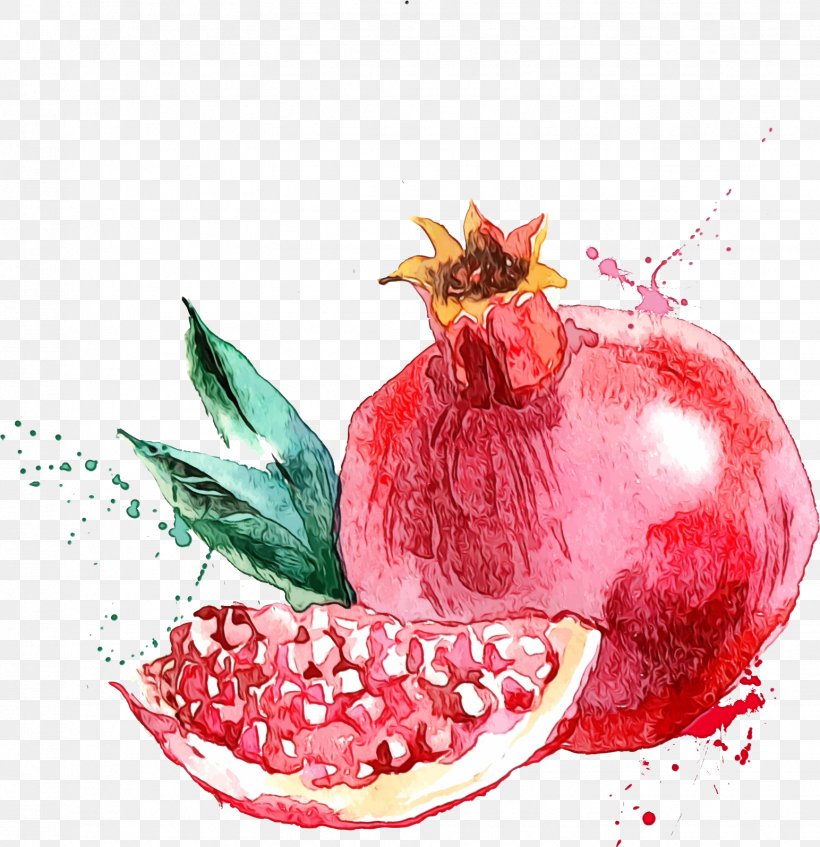Pomegranate Fruit Natural Foods Food Plant, PNG, 1544x1596px, Watercolor, Accessory Fruit, Food, Fruit, Juice Download Free