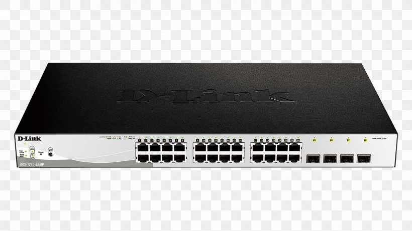 Power Over Ethernet Network Switch Gigabit Ethernet Small Form-factor Pluggable Transceiver 1000BASE-T, PNG, 1664x936px, Power Over Ethernet, Audio Receiver, Computer Network, Dlink, Dlink Des 1210 Download Free