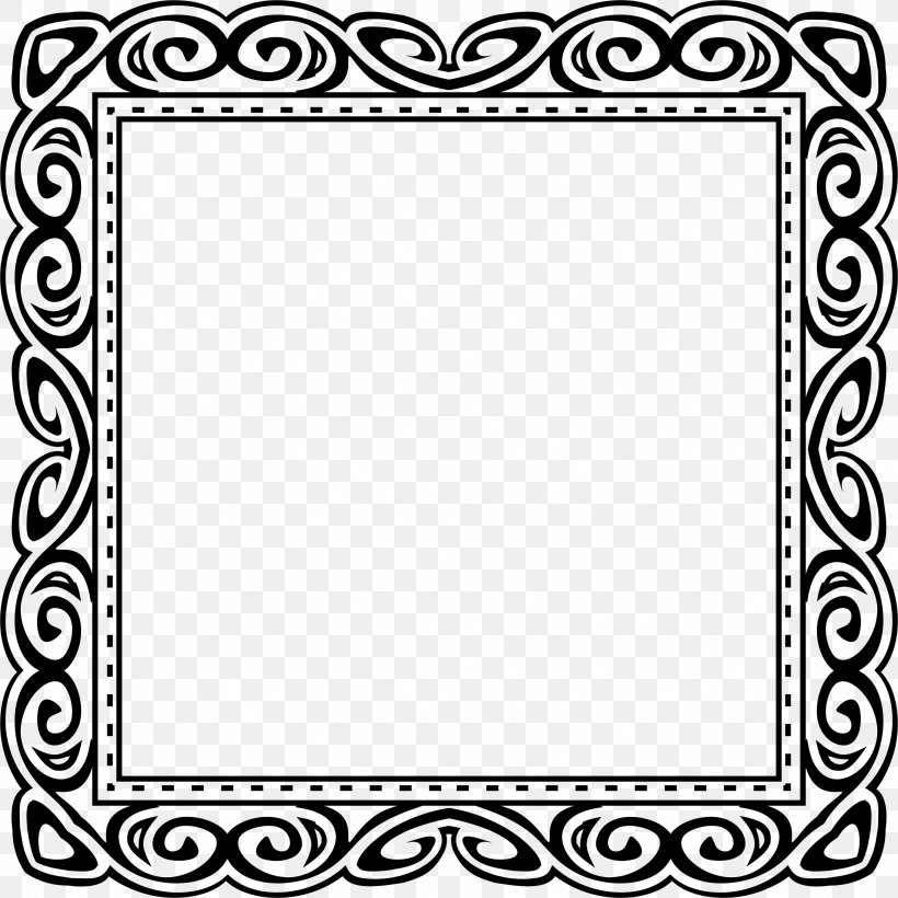 Picture Frames Borders And Frames Clip Art, PNG, 2328x2328px, Picture Frames, Area, Black, Black And White, Border Download Free