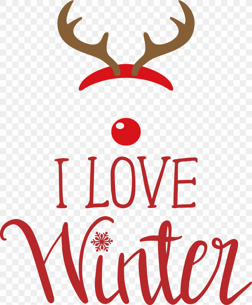 I Love Winter Winter, PNG, 2485x3000px, I Love Winter, Antler, Deer, Line, Logo Download Free