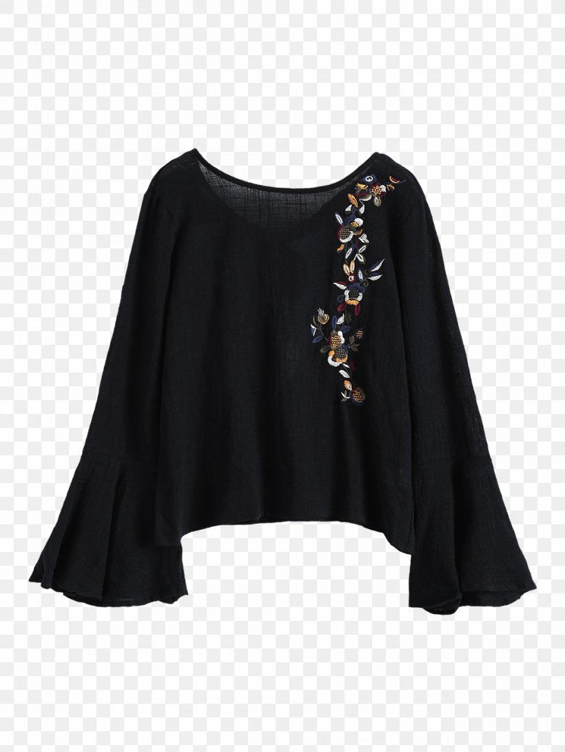 Bell Sleeve Blouse Top Clothing, PNG, 1000x1330px, Sleeve, Bell Sleeve, Black, Blouse, Bow Tie Download Free